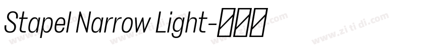 Stapel Narrow Light字体转换
